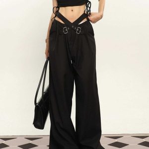 vibrant cross belt pants 8773