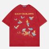 vibrant flame butterfly tee   y2k streetwear icon 8406