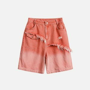 vibrant fringe gradient shorts 4935