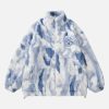 vibrant gradient tie dye fleece jacket 1426