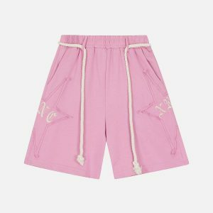 vibrant hemp rope belt shorts 1219