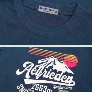 vibrant mountain sunset tee   youthful urban aesthetic 5524