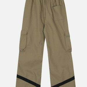 vibrant multi pocket cargo pants 3713