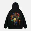 vibrant rainbow stars hoodie 6496