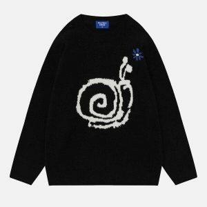 vibrant snail pattern sweater urban streetwear 4576