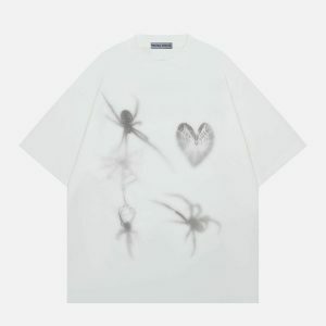 vibrant spider print tee urban streetwear 8380