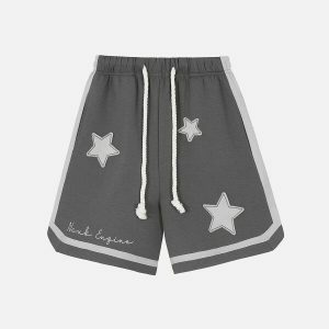 vibrant star patchwork shorts 7502