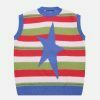 vibrant star pattern sweater vest 4714