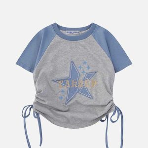 vibrant star print tee dynamic streetwear 2396