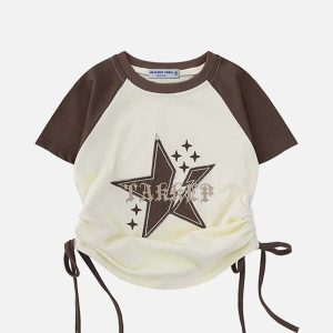 vibrant star print tee dynamic streetwear 3312