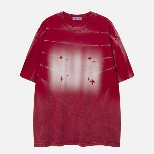 vibrant star washed tee urban streetwear 7893