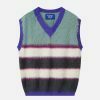 vibrant striped sweater vest 3137