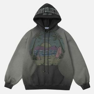 vibrant sunset dye hoodie 1694