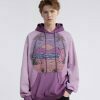 vibrant sunset dye hoodie 3720