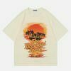 vibrant sunset print tee urban fashion essential 1430