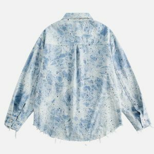 vibrant tie dye long sleeve shirt urban fashion trend 3580