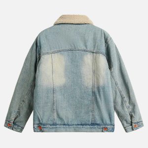 washed denim coat youthful & chic streetwear essential 8381