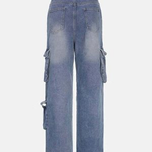 washed gradient jeans high rise straight leg urban chic 2027