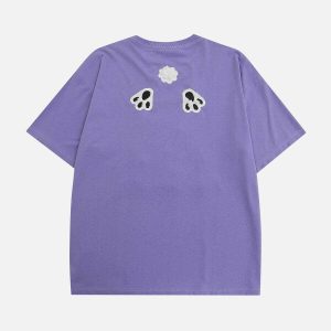 youthful 3d rabbit embroidery tee   streetwear icon 6615