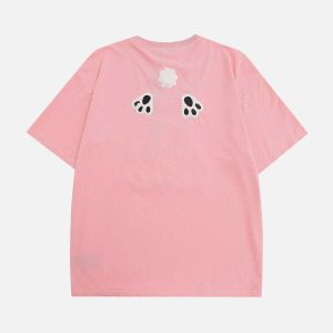 youthful 3d rabbit embroidery tee   streetwear icon 8652