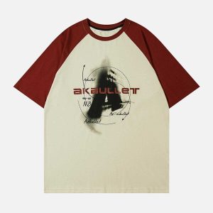 youthful akbullet print tee streetwear icon 8875