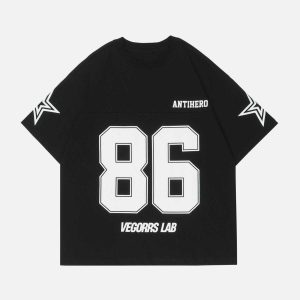 youthful antihero numbers tee dynamic graphic design 1400