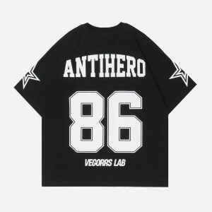 youthful antihero numbers tee dynamic graphic design 1445