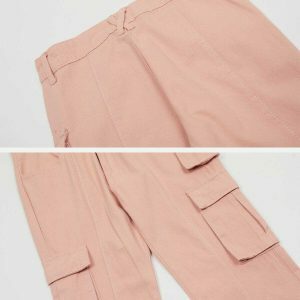 youthful asymmetrical cargo pants multi pocket design 1071