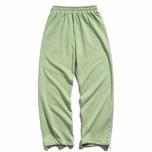 youthful bear flocking sweatpants streetwear charm 8989