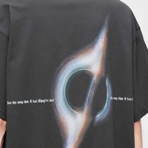 youthful black hole print tee   trending urban style 8303