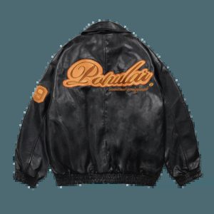 youthful black pahular jacket streetwear icon 6774