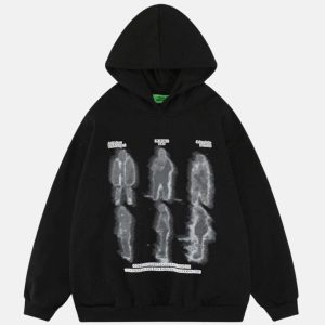 youthful blurry shadow hoodie dynamic print design 1826