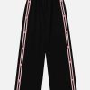 youthful bow stripe sweatpants   chic y2k streetwear look 5495