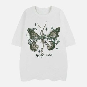 youthful broken moth star tee dynamic print design 1485