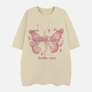 youthful broken moth star tee dynamic print design 8623