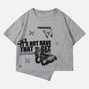 youthful butterfly print tee   streetwear icon 4170