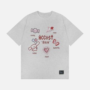 youthful butterfly print tee   streetwear icon 5305