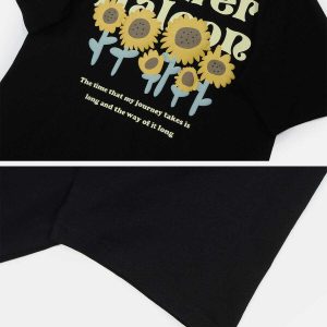 youthful cartoon sunflower tee vibrant graphic design 4779