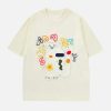 youthful cat embroidery tee vibrant print & style 2416