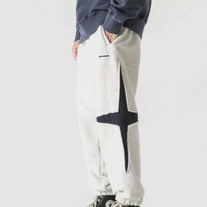 youthful crossed star pants streetwear icon 1824