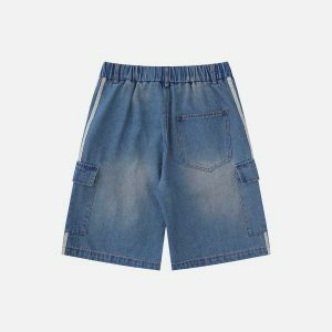 youthful discreet pocket jorts   chic urban streetwear 5704