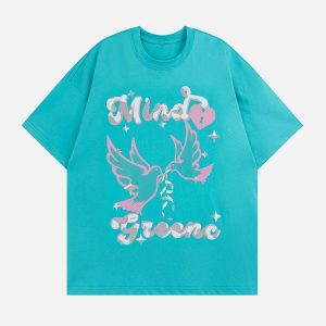 youthful dove clash print tee   iconic streetwear design 6777