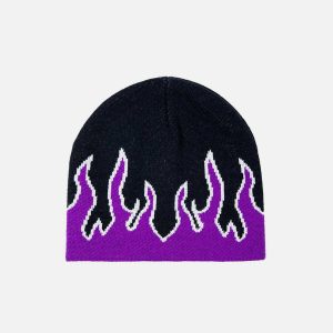 youthful flame elements beanie   urban chic warmth 1960