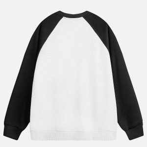 youthful flocking letter sweatshirt   urban chic style 2237