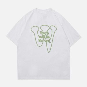 youthful foam letter tee simple & stylish design 1662