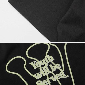 youthful foam letter tee simple & stylish design 8385