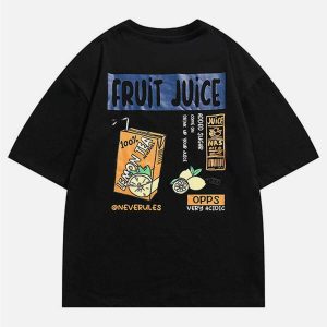 youthful fruit juice graphic tee   vibrant urban style 5631