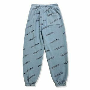 youthful full letter print drawstring pants   urban chic 4958