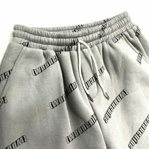 youthful full letter print drawstring pants   urban chic 6837