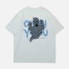 youthful ghost applique denim tee   streetwear icon 6645